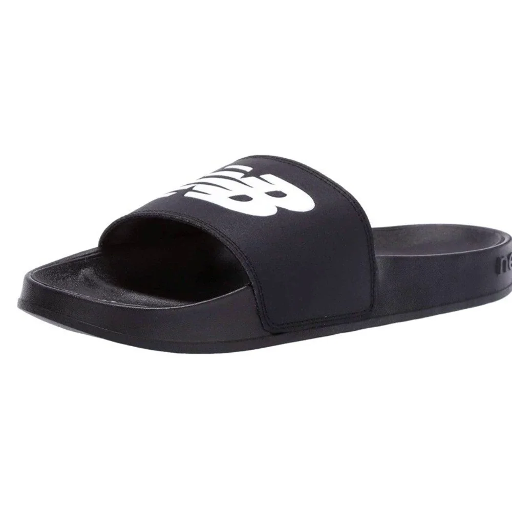 New Balance Women's 200 V1 Slip-On Slide Sandal Black & White Size 7 New